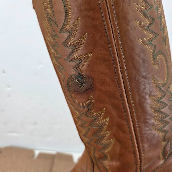Dan Post Womens Western Exotic Lizard Reptile Caped Tipped Cowboy Boots 7.5 - Picture 5 of 13